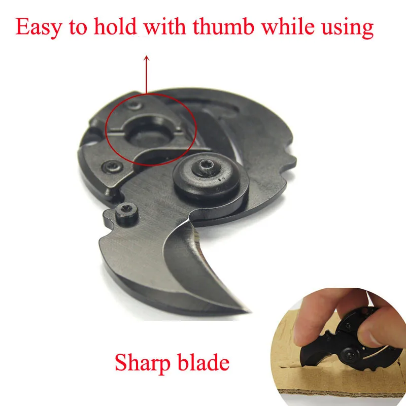 AJOTEQPT Mini Pocket Folded Knife Gear Peeler for Self-Defense EDC Opener for Outdoor Combat & Camp Durable Coin Knife