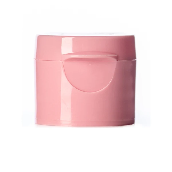 Pink PP 20-410 smooth skirt hinged flip top snap cap dispensing cap flip top shampoo cap