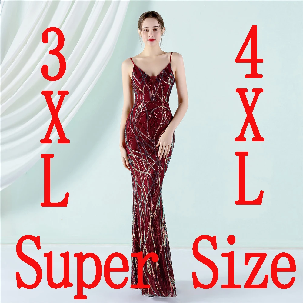 18930-S# 2022 Sexy Trumpet Mermaid Beading New Fashion Fat Lady Dress Plus Size Dress Super Size