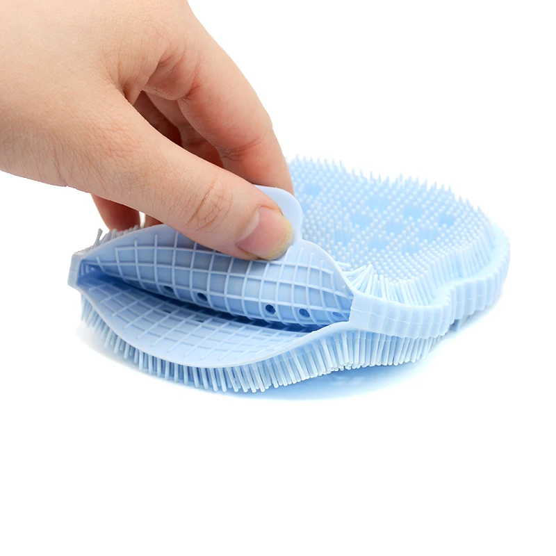 JLY Soft Silicone Facial Cleansing Pads Bath Wash Brush Hair Face Exfoliator Cleaning Scrubber Massage Shower Sponge Blackhead