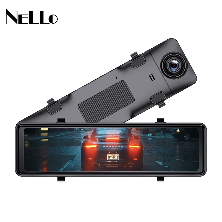 2021 Hot Selling 4K+1080P Rear view car DVR wifi GPS route tracking Speedcam Voice control touch mirror camera car recorder