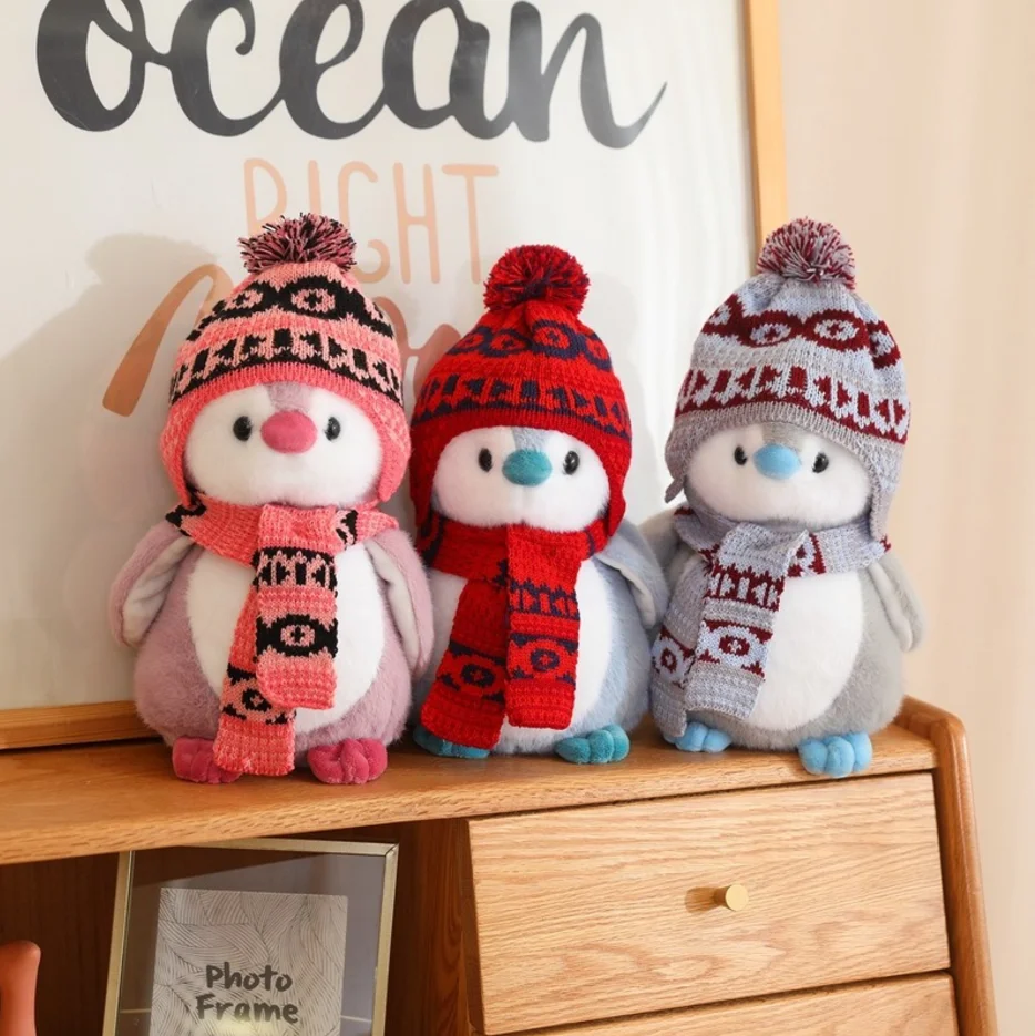 Cute Scarf Teddy Bear Doll Christmas Bear Plush Toy Doll Accessory for Christmas Christmas holiday event decoration gift