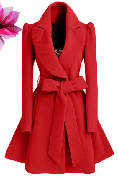 Liu Ming Winter Women Clothes Elegant Outerwear Woolen Jacket Long Coats