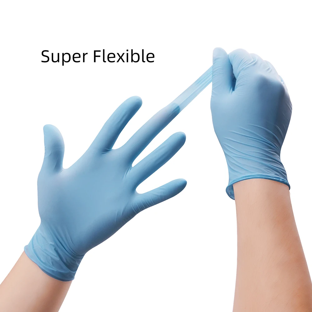 Cheap Powder Free Nitrile Gloves Blue Barber Disposable Nitrile Vinyl Gloves