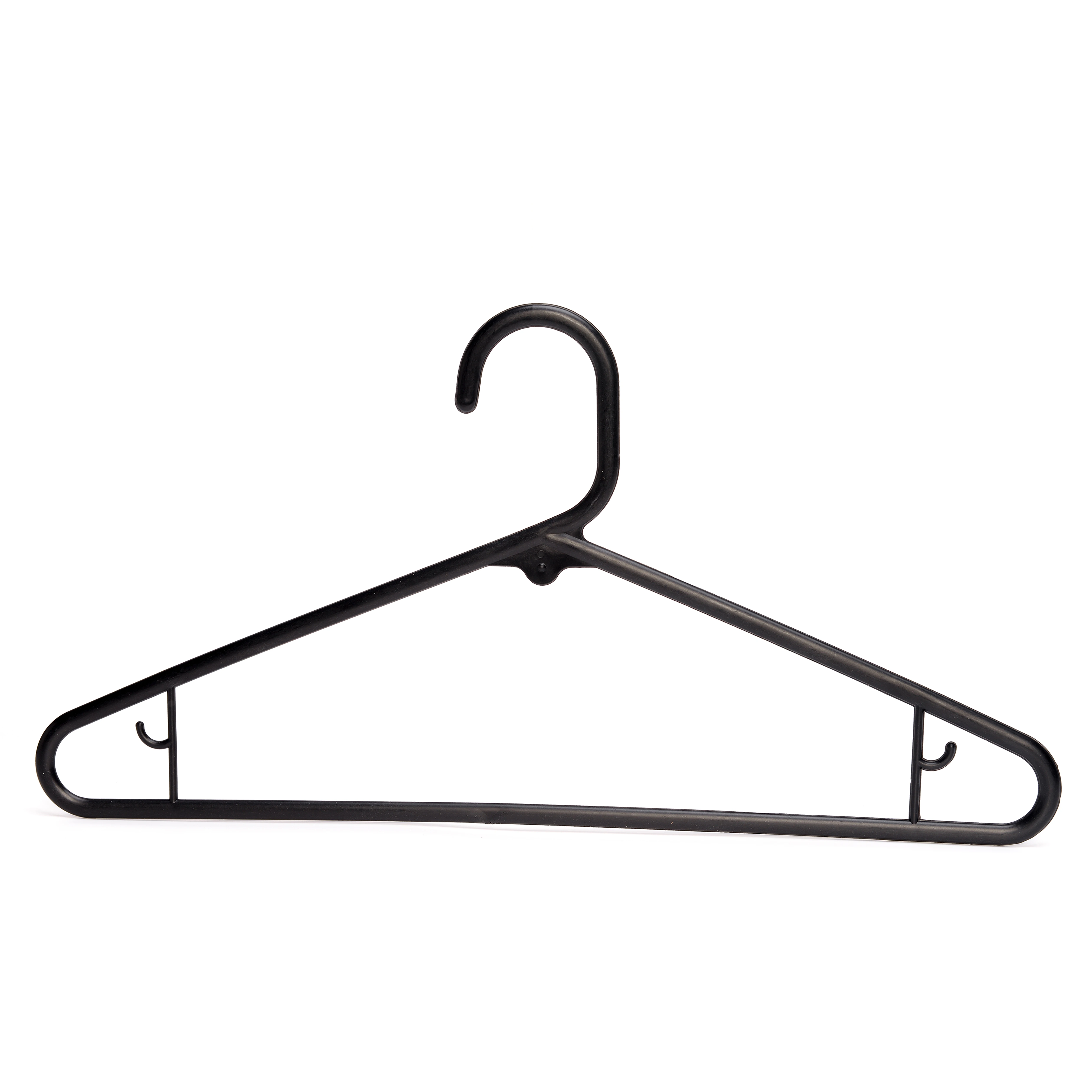 High Quality Manufacture Special Design Durable Black Plastic Shirt Clothes Hanger With Optional Color