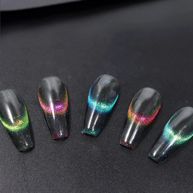 9D Cat Eye Gel Nail Polish Chameleon Wholesale Private Label 8g Magnetic Gel Auroras Snowlight Cat Eye Gel For Nail Design