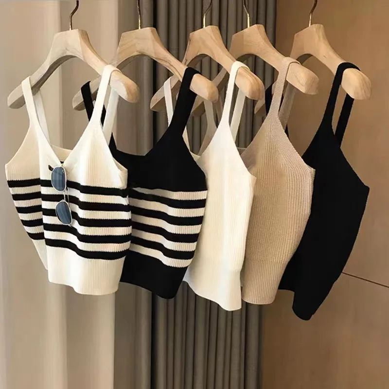 Elegant women Tank Top knitted Sleeveless Tops popular Going Out Tops