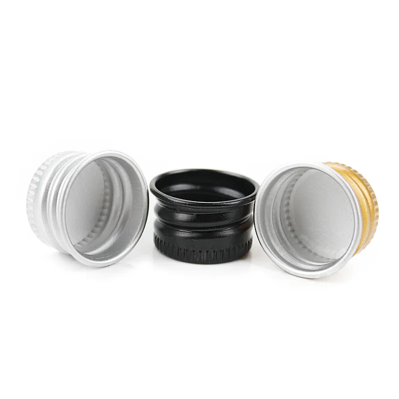 18mm 20mm 24mm 28mm Aluminum Gold Silver Black Metal Screw Cap Metal Screw Lids for Plastic Glass bottles
