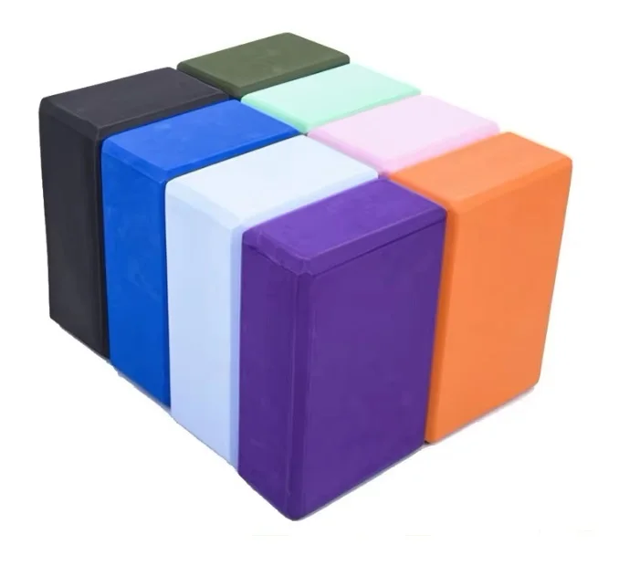 Premium Quality Light Grey Green White Anti-Slip EVA Yoga Block Small Shapes Recycling Foam Brick