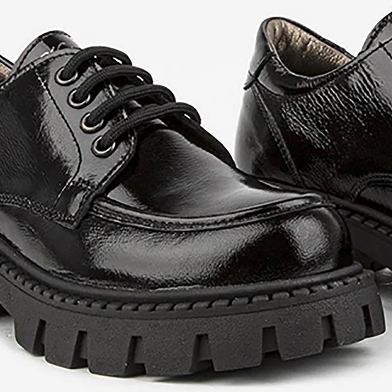 Wholesale formal girls boys black school leather safety dress shoes oxfords