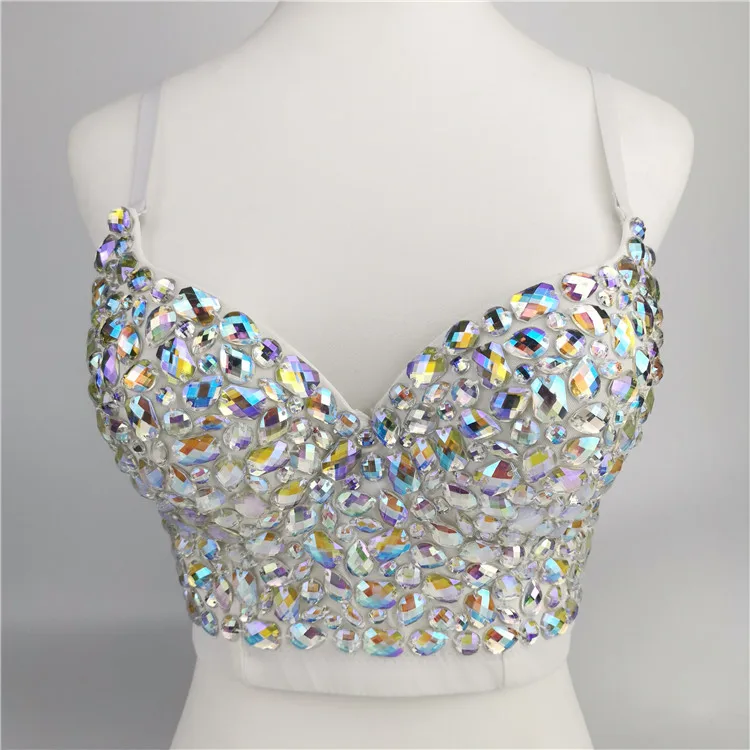 Warehouse Original Design Outside Wear Slim Shape Corset Top Sling Small Vest Sexy Corset Sequin Belly dance
