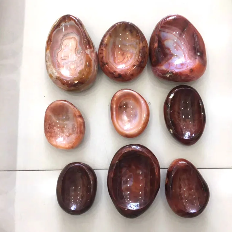 Wholesale Natural Agate Carving Crystal candlestick Carnelian onyx Stone Ashtray