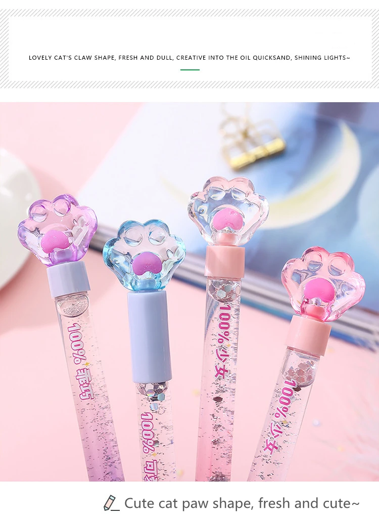 Lighting Cartoon oil quicksand 0.5mm gel pen for students