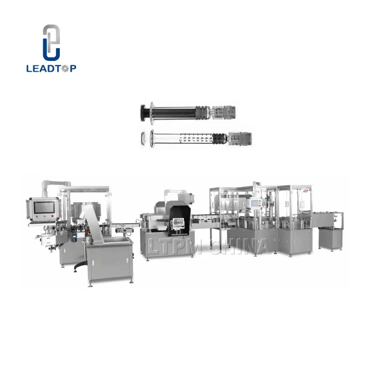 High speed fully automatic prefillable syringe filling and closing machine line Automatic labeling printing of period number