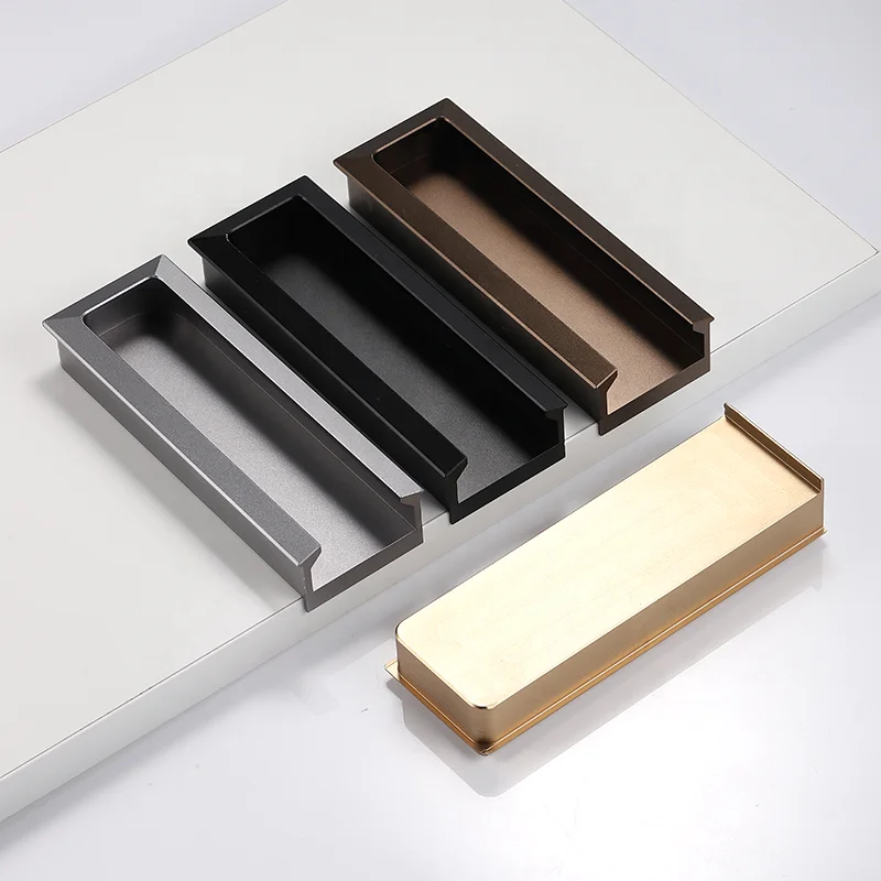 Hidden Handle Aluminum Alloy Luxury Simple Furniture Handle Customization Profile Cabinet Wardrobe Handle Furniture Hardware