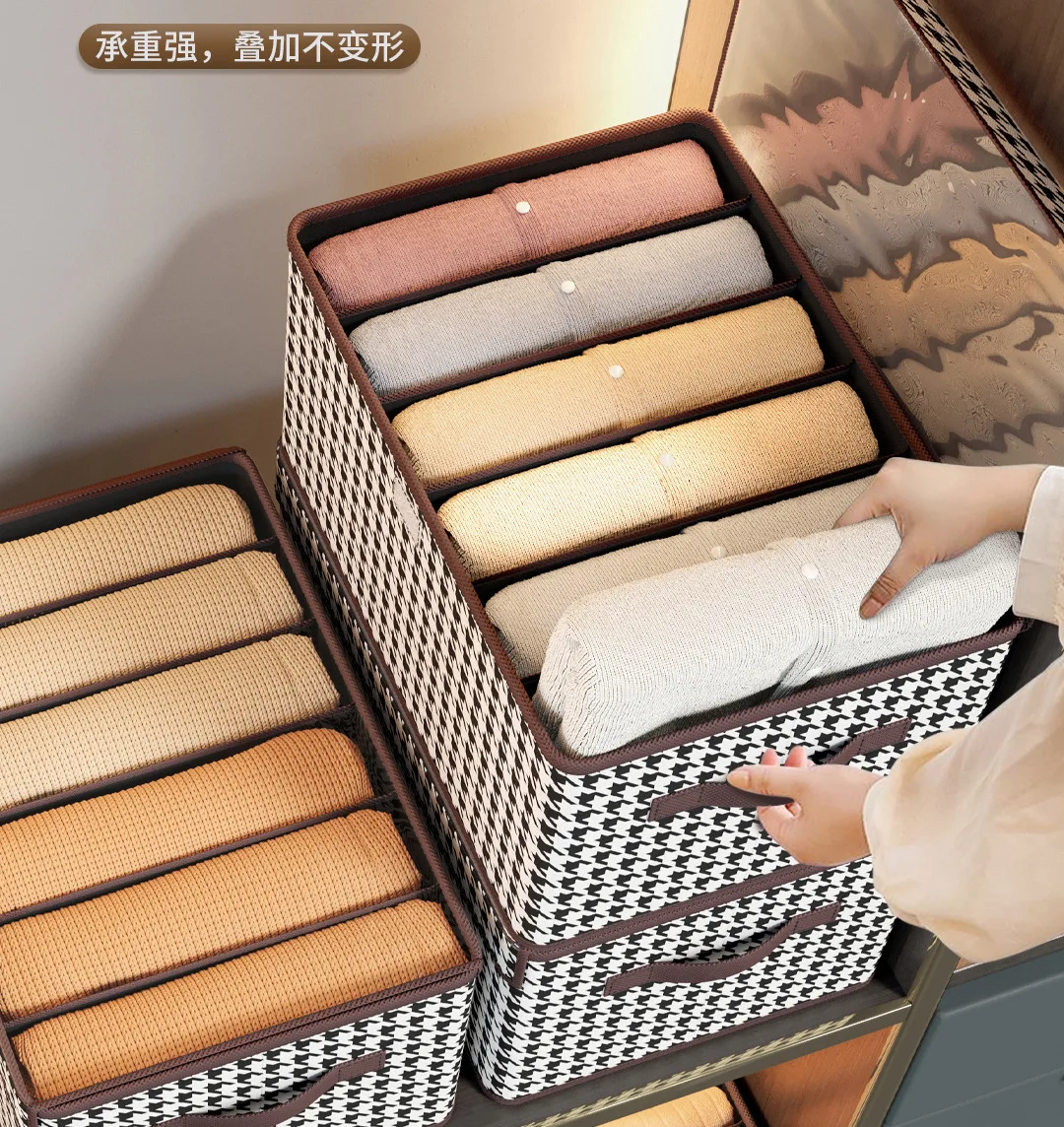 Best Price Foldable Grey Linen Fabric Wardrobe Clothes Organizer Bed Sheet Duvet Cover Storage Cube Organizer