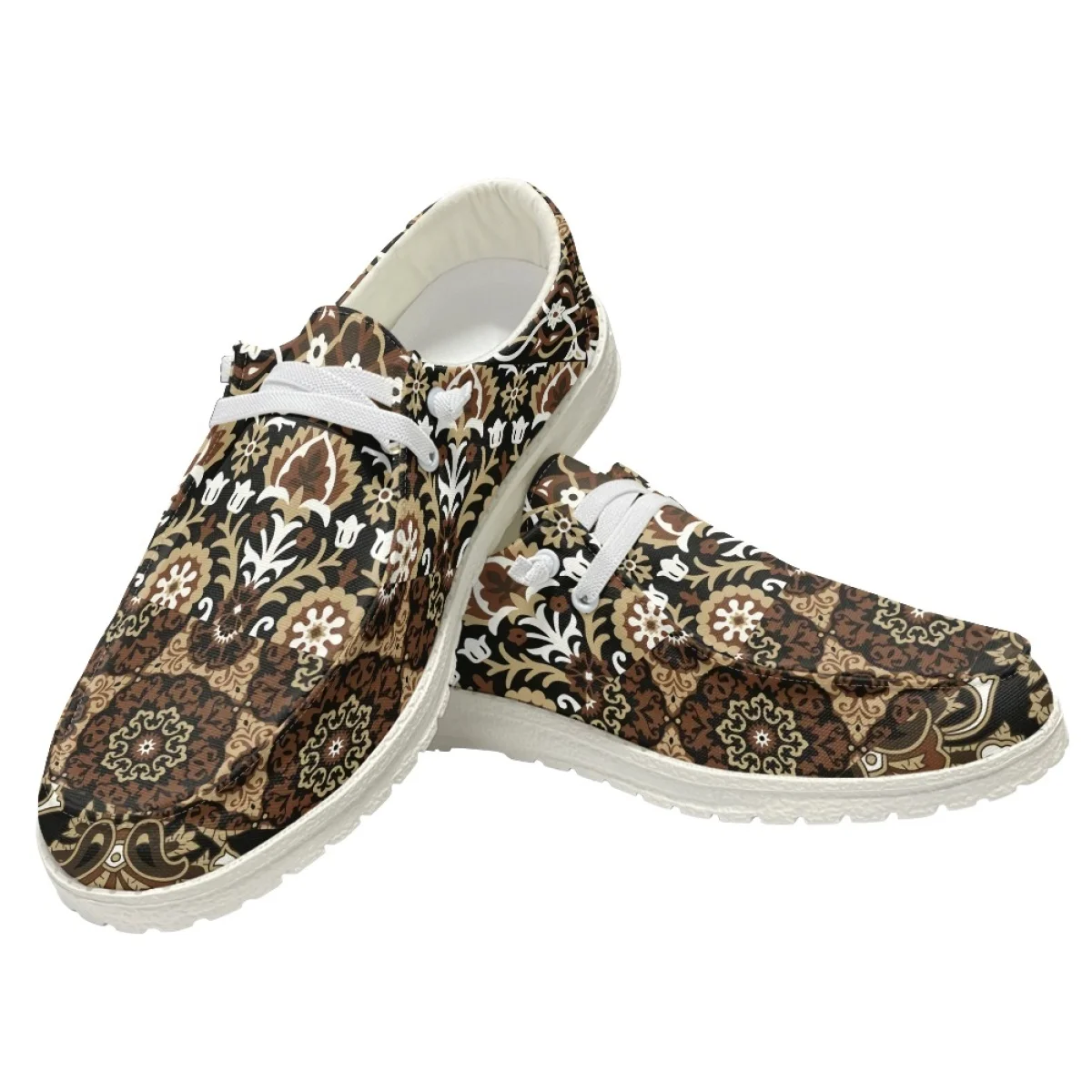 Wholesale Low Price Comfortable Fitness Canvas Walking Shoes With Wholesale New Design Classic Indian African Tribal Sneakers