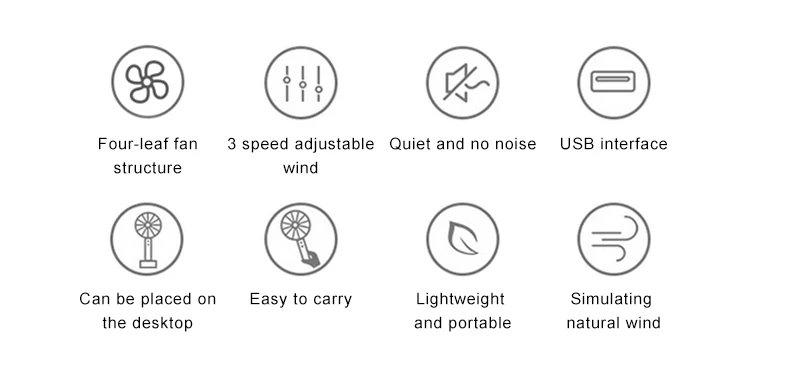 Battery Mini Hand Fans Table Installation USB Rechargeable Fans