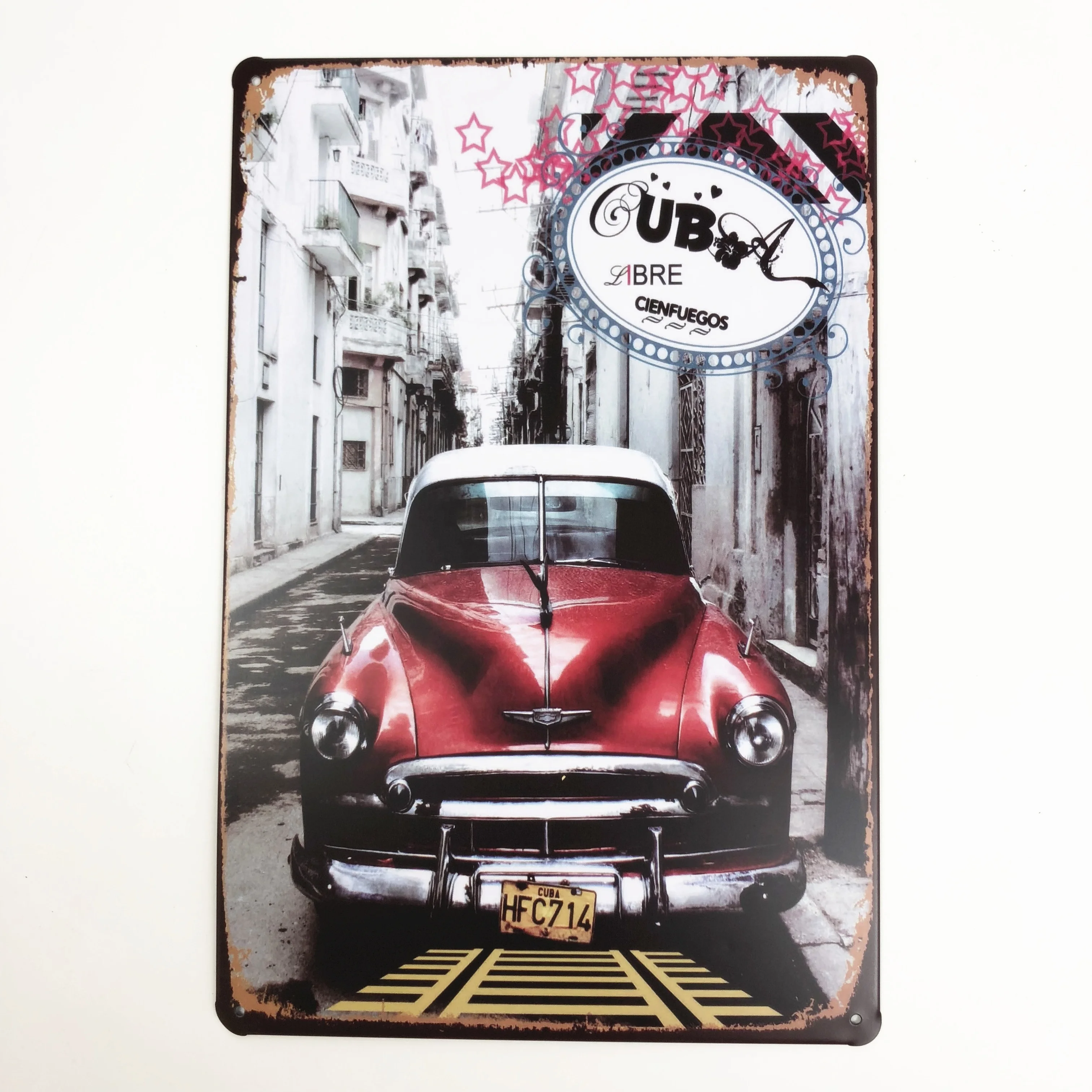 20*30 Souvenir Printed Cheap Vintage Metal  Tin Sign Retro Plate