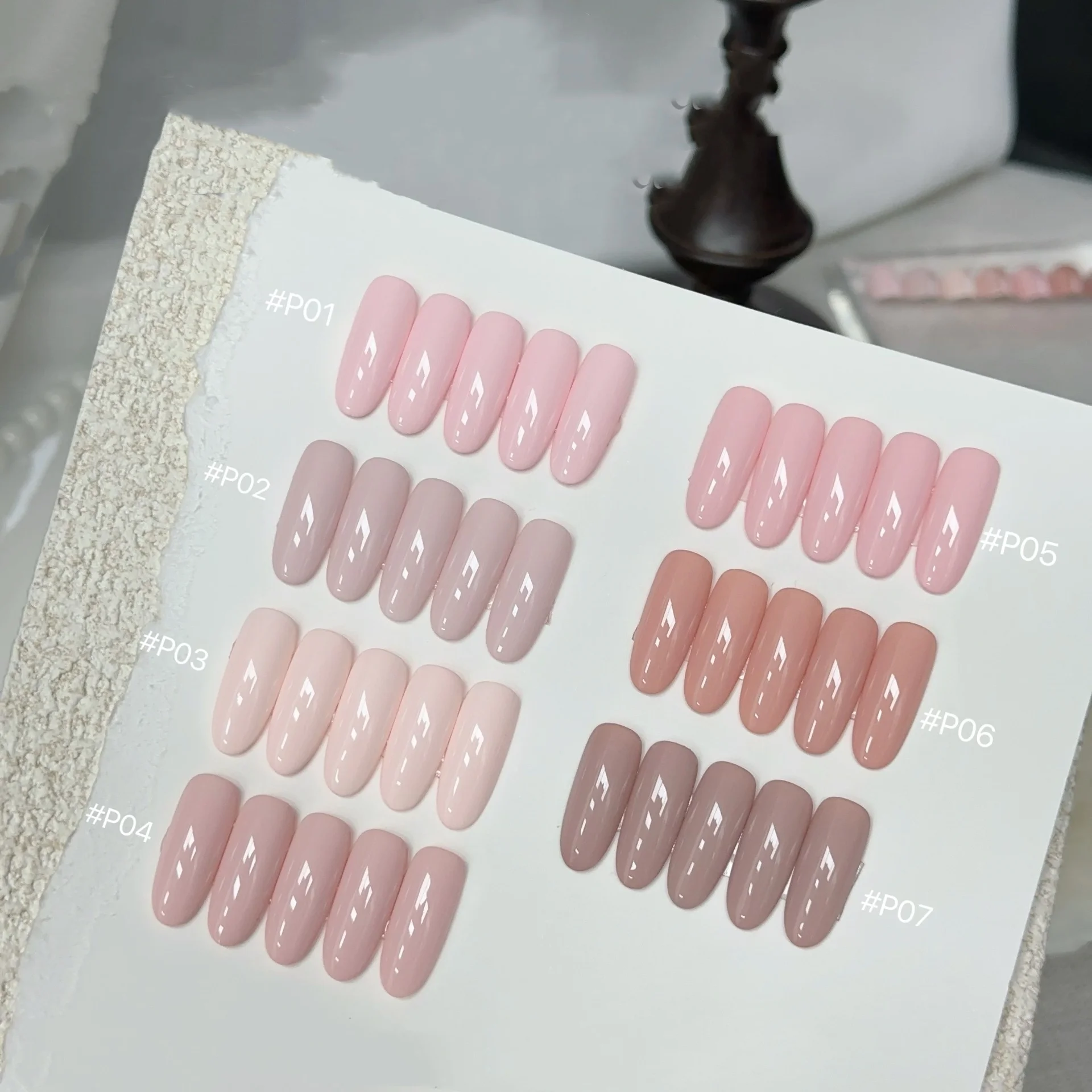 Leather Pink Japanese Canned Glue Rubber Powder French Manicure Pink Skin Tone Round Can Glue Painting Gel Nail Art Polish