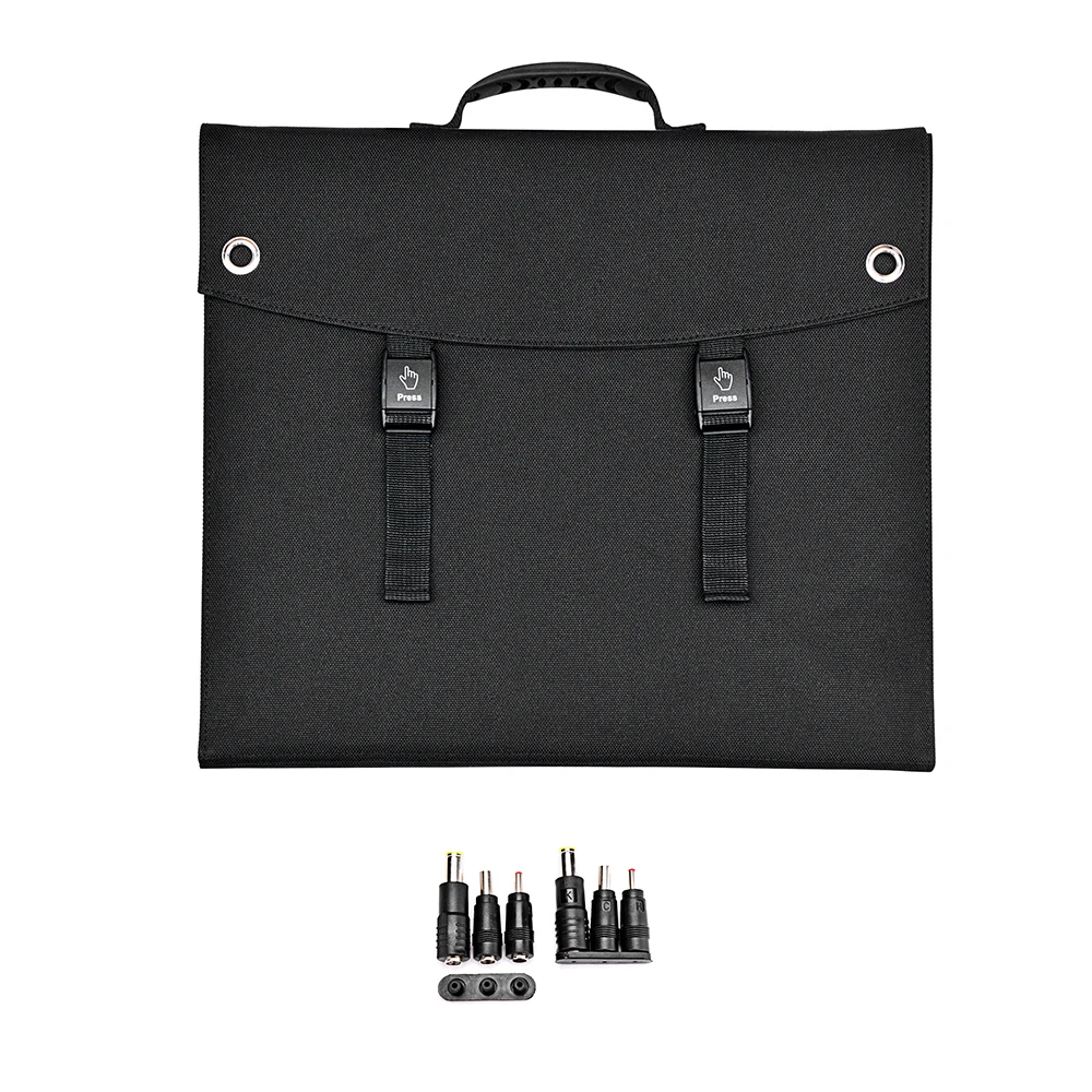 60W High Efficiency Folding ECTFE Monocrystalline Solar Panels Systems Charger For Solar  Portable Power Station