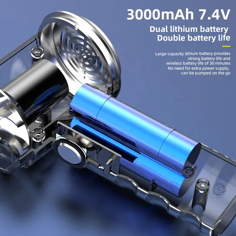 Mini ABS Multifunctional Household Car Vacuum Cleaner Convenient Wireless Wet and Dry Dust Collector for Small Car Cleaning