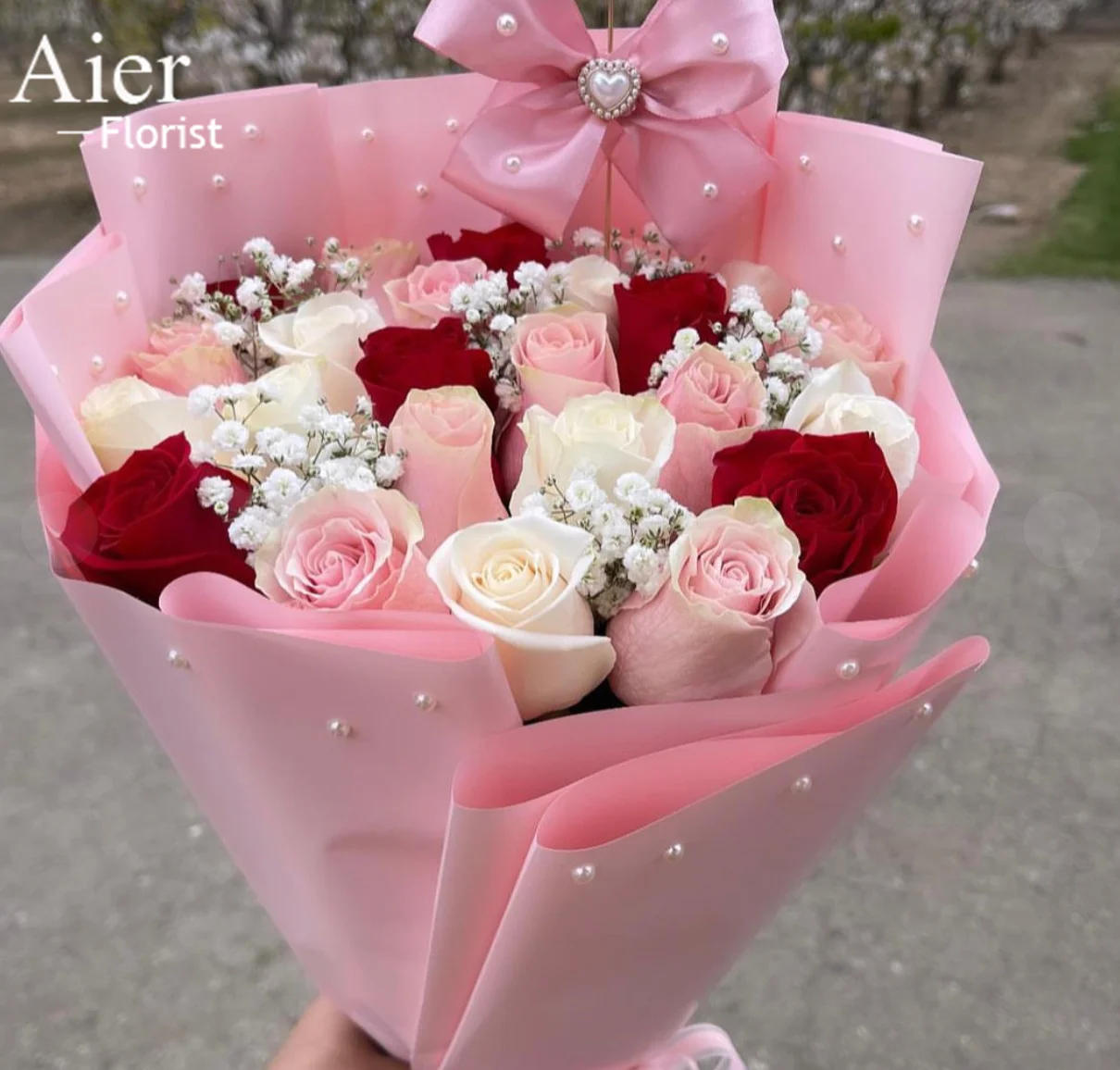 Aierflorist hotselling Solid non-transparent Color Waxxy paper  floral flower bouquet wrapping paper  for flowers