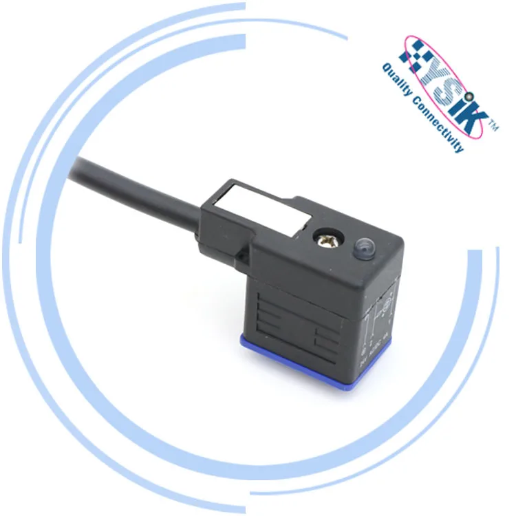DIN 43650 A  24V DC 230V AC Voltage PG-9 Gland 2P+E 3P+E Female Solenoid Valve Connector Plug with Indicator Light for Switches