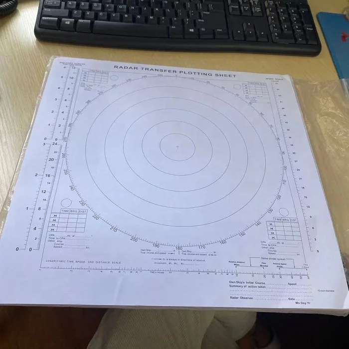 Radar Transfer Plotting Sheet Marine Use Paper