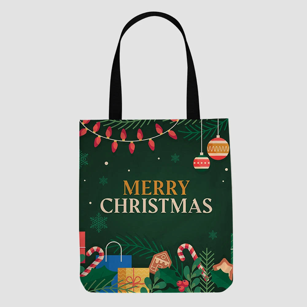 2021 custom canvas hand shopping bags shoulder Christmas style designer ladies handbags fashion trends for women men tote bag