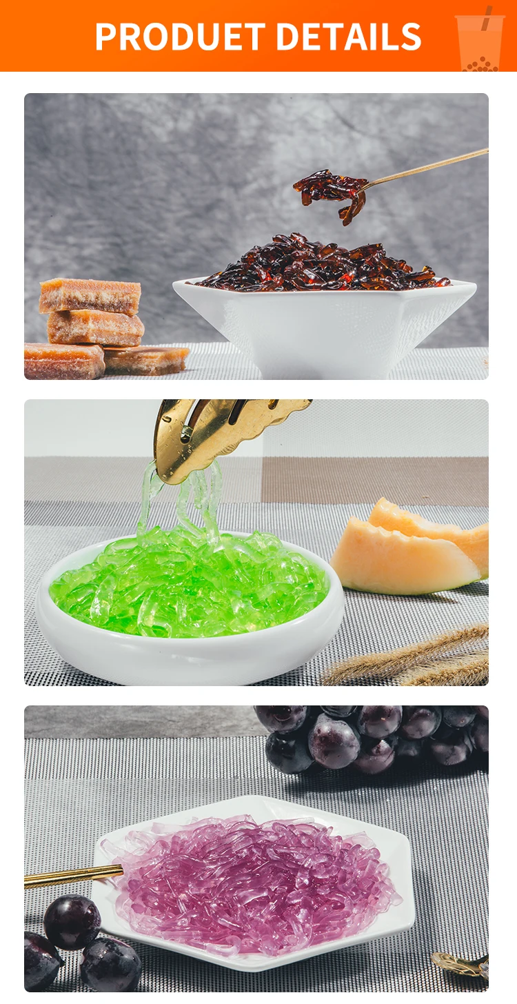 Hotsales 1kg Linglong Melon Flavored Strip Crystal Jelly Crisp Taste Ready-To-Eat