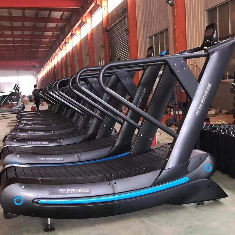 Exercise Air Runner cardio equipment Non-Motorized Unpowered Curved Treadmill With Fast Speed Treadmill For Sport Equipment