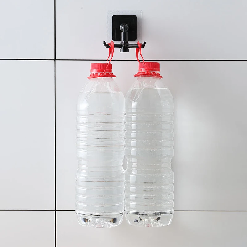 360 Rotated Hook Wall Mounted Kitchen Organizer Self Adhesive Door Hookbag Clothes Ties storage Hangers