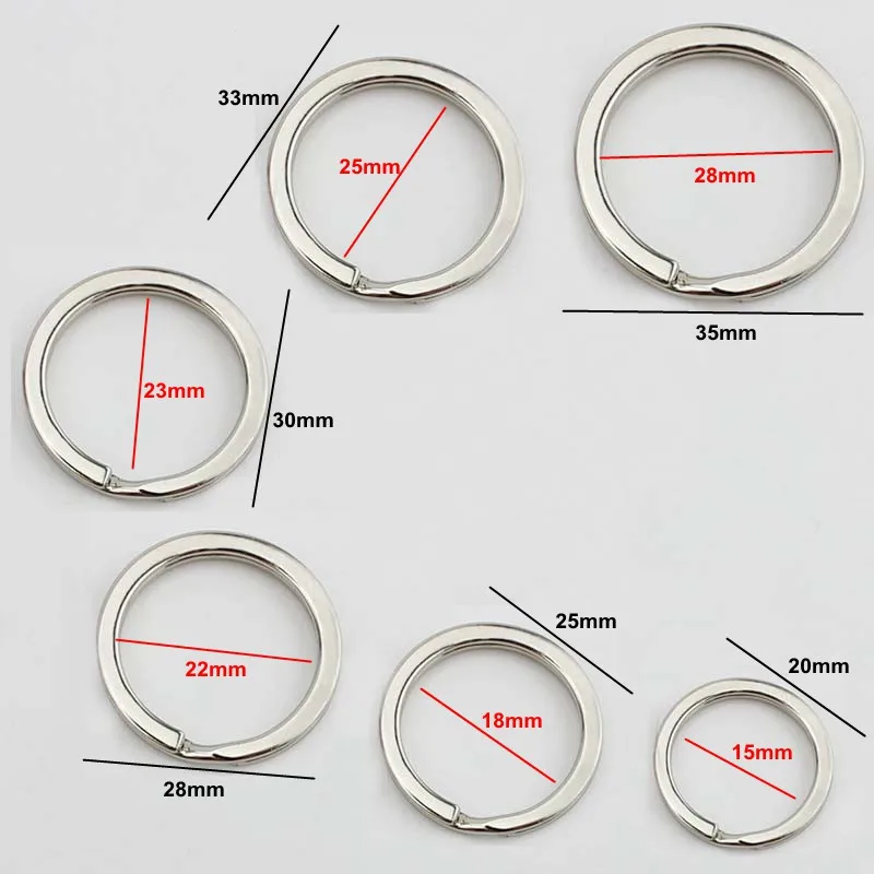 Nolvo World  5 colors 15-18-22-23-25-28mm wholesale bag luggage hardware accessories car key ring