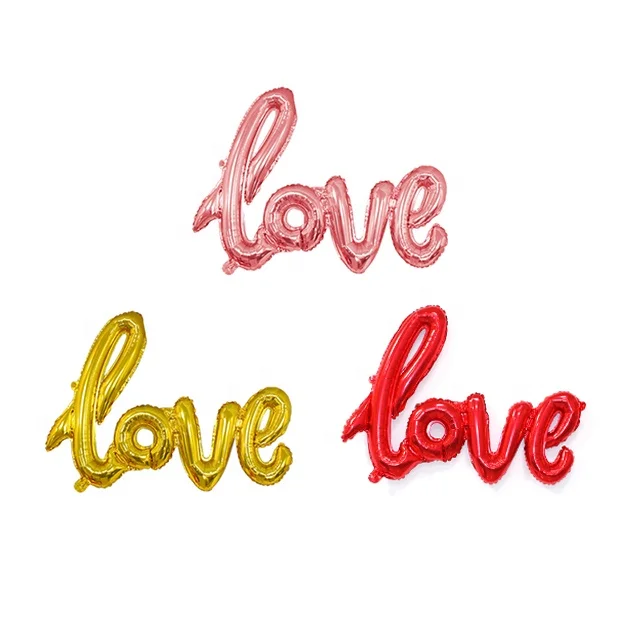 BONA love letter balloons february 14th valentines day party wedding decoration set foil balloon