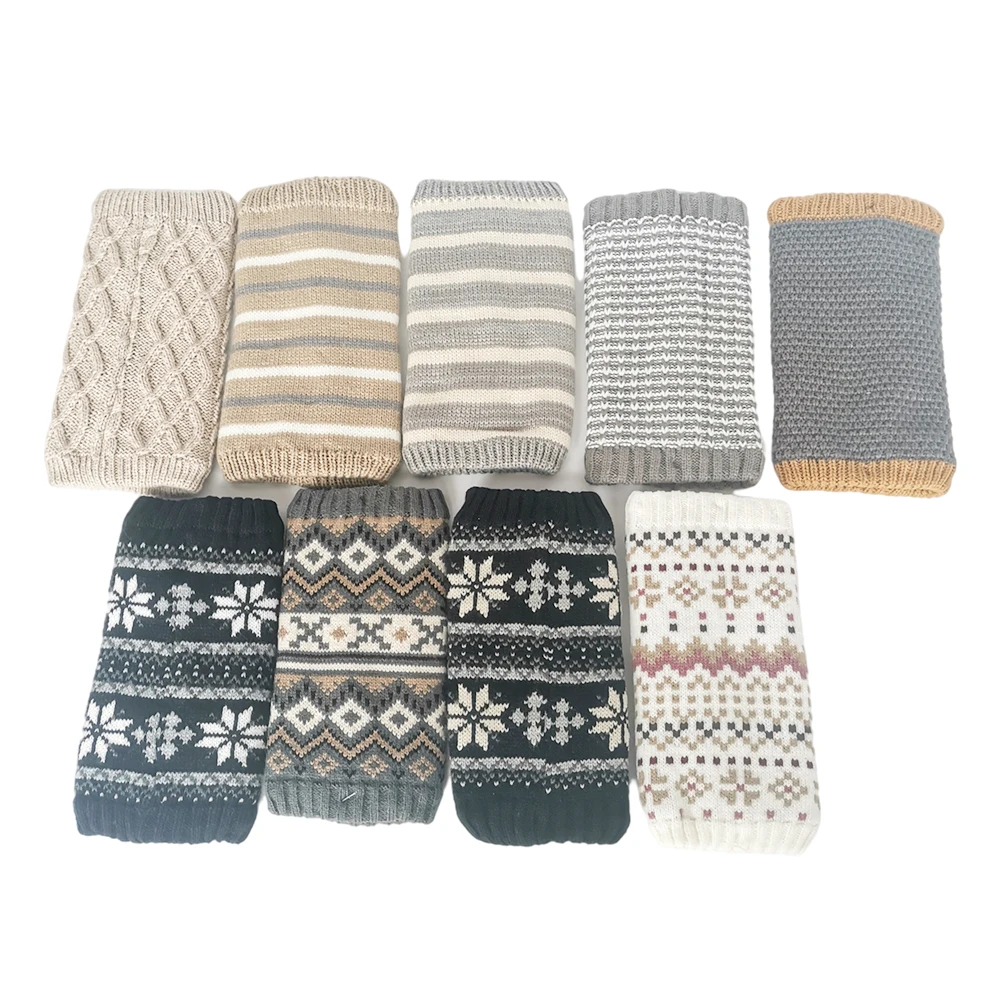 
Customized Fur Leg Warmer Women Solid Color Knit Socks Boot Cuff With Wholesale Price 