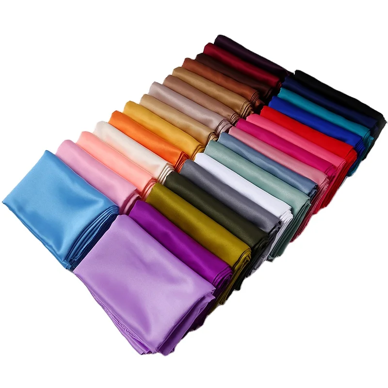 Solid solid matte satin long silk scarf Malaysian headscarf