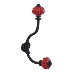 Fancy Creative Black Metal Hooks Farmhouse Vintage Wall Mounting Towel Coat Hooks For Clothes Hanger