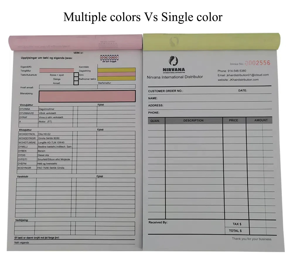 Invoice Book Carbonless Paper Invoice Book 2Part Carbonless Form Sales Book Carbon Bill Invoice 5-9/16 X 8-7/16 Carbonless Paper