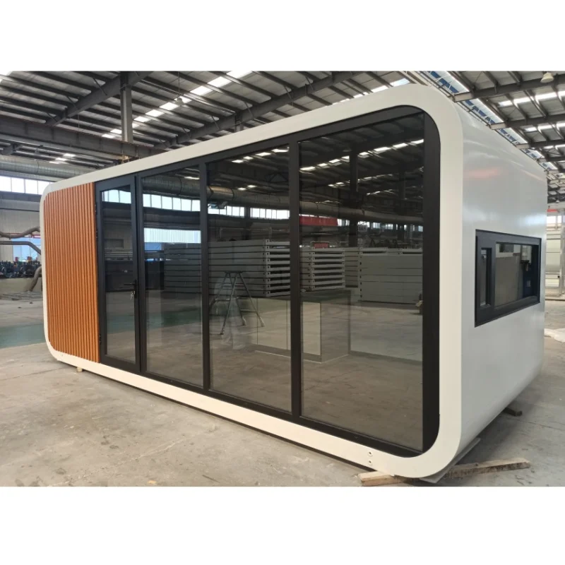 20 футов Открытый Современный популярный сборный дом крошечный мобильный съемный офисный блок Apple Cabin
