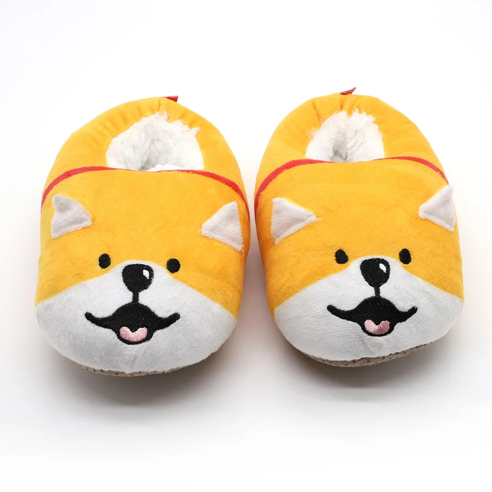 Cute cartoon animal dog dolphin children home slipper fashionable plush warm household bedroom indoor slipper