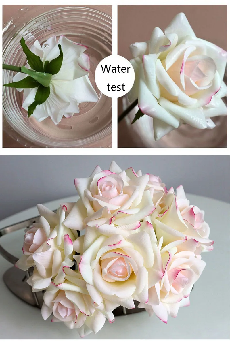 Sevenstar High Quality Mix Color Real Touch Rose Artificial Moisturizing Latex Roses Flower Wedding Bouquets For Bride
