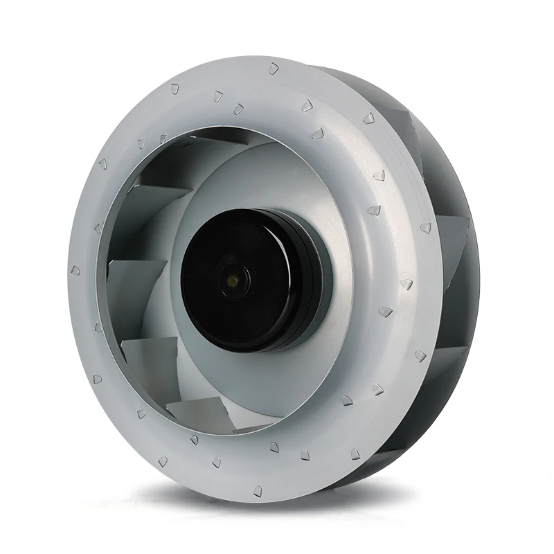 Backward tilting centrifugal fan with galvanised air wheel corrosion resistant outer rotor centrifugal impellers