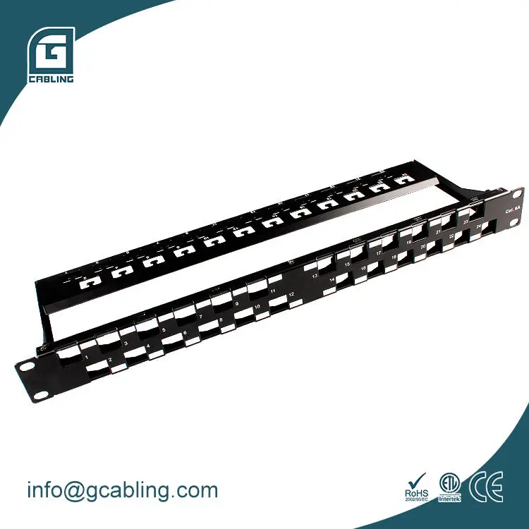 Модульная коммутационная панель Gcabling на 24 порта ethernet keystone оснастка RJ45 Cat6 Cat6a модульная