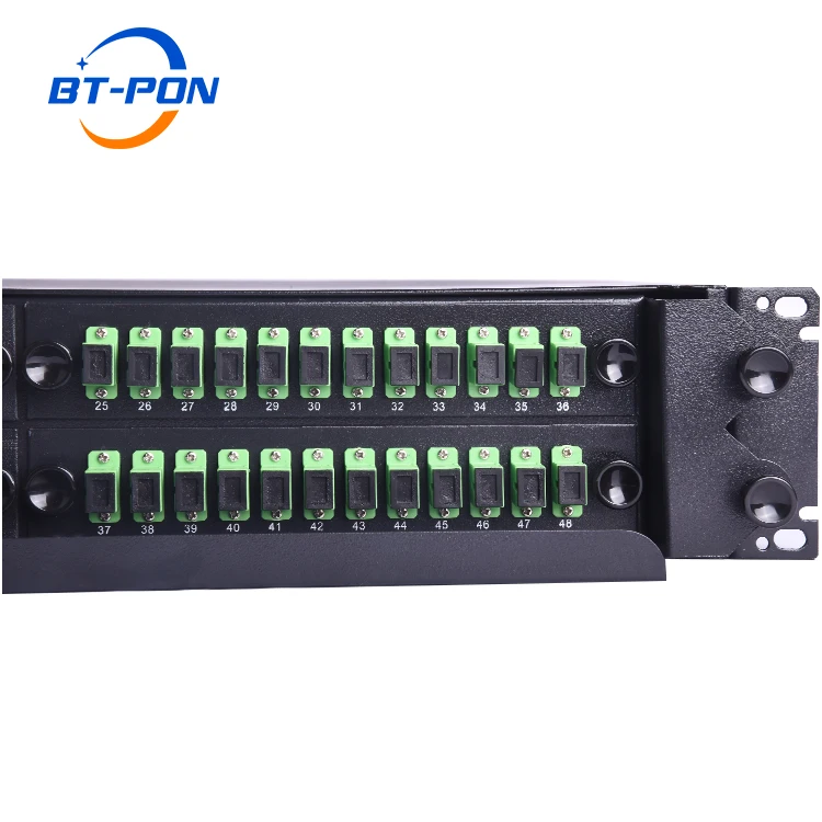 High Density Fiber Optical Metal Panel Apc Unit Box Gpon 47U Cabinet 6 72 Port Distribution Frame 48 Cores Odf Rack Mount