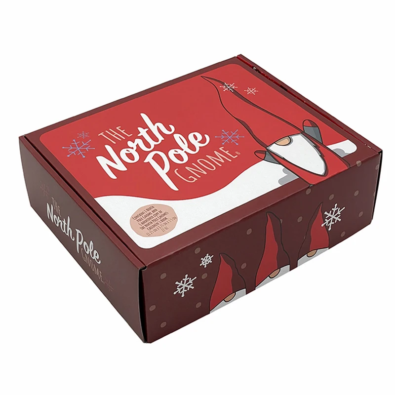 Custom Logo Printed Foldable White Christmas Mailing Box Apparel Corrugated Mailer Gift Box Shipping Box For Dress Pants