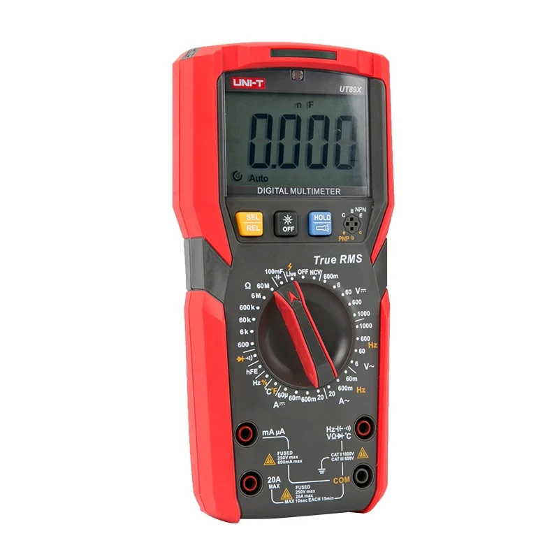
UNI-T UT89X UT89XD Professional Digital Multimeter True RMS NCV 20A Current AC DC Voltmeter Capacitance Resistance Tester UT89X 