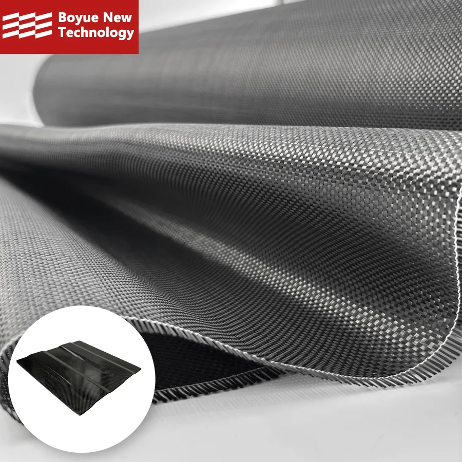 Customizable high-performance 3k 200gsm 240gsm 280gsm 2/2 twill and plain carbon fiber fabric for industrial equipment
