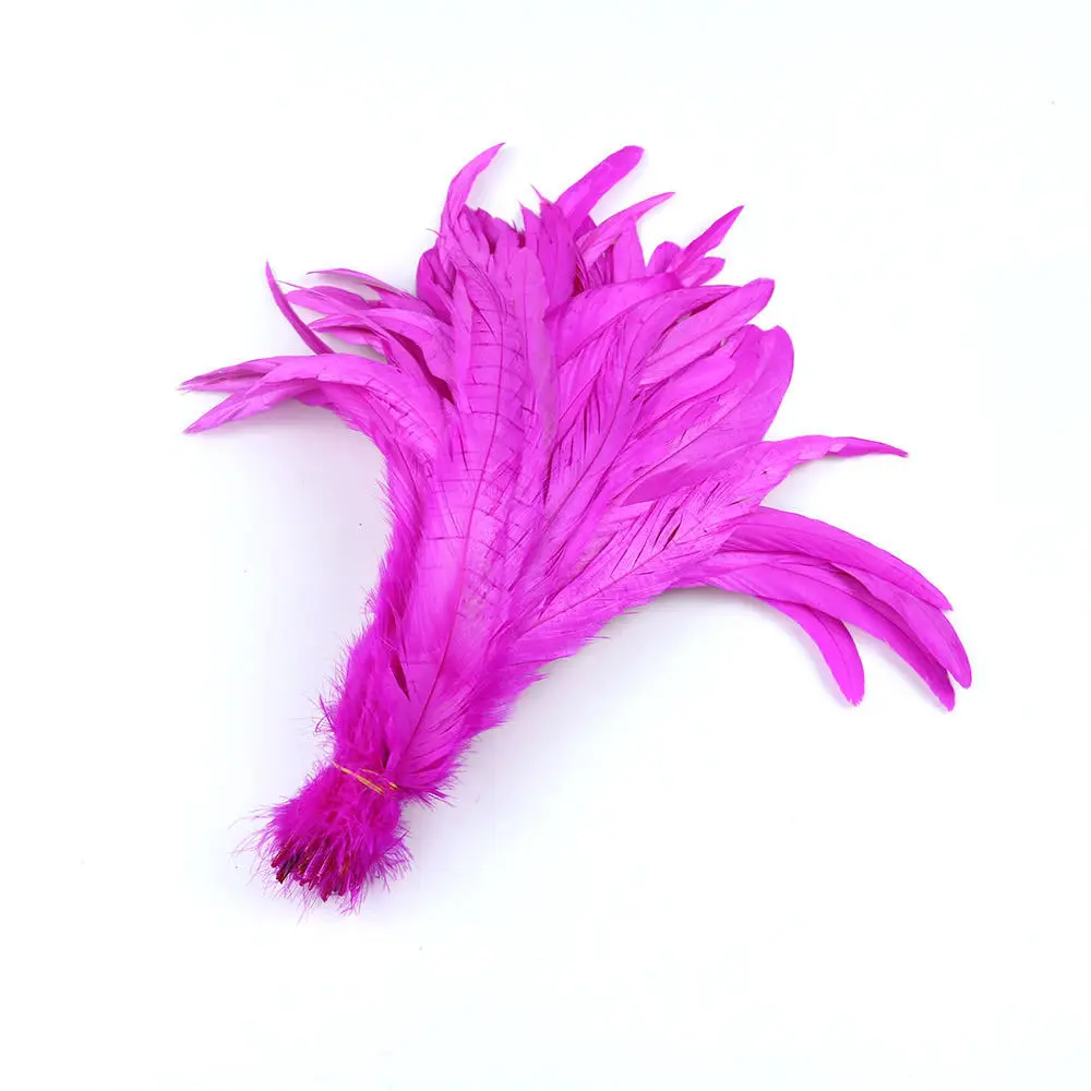 bleached and dyed rooster tail feathers for carnival costume
