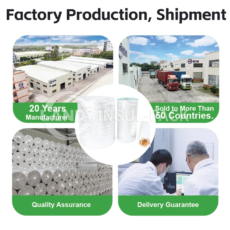 Roof Thermal Radiant Barrier Closed Cell Flexible Foam Aluminum Foil Insulation